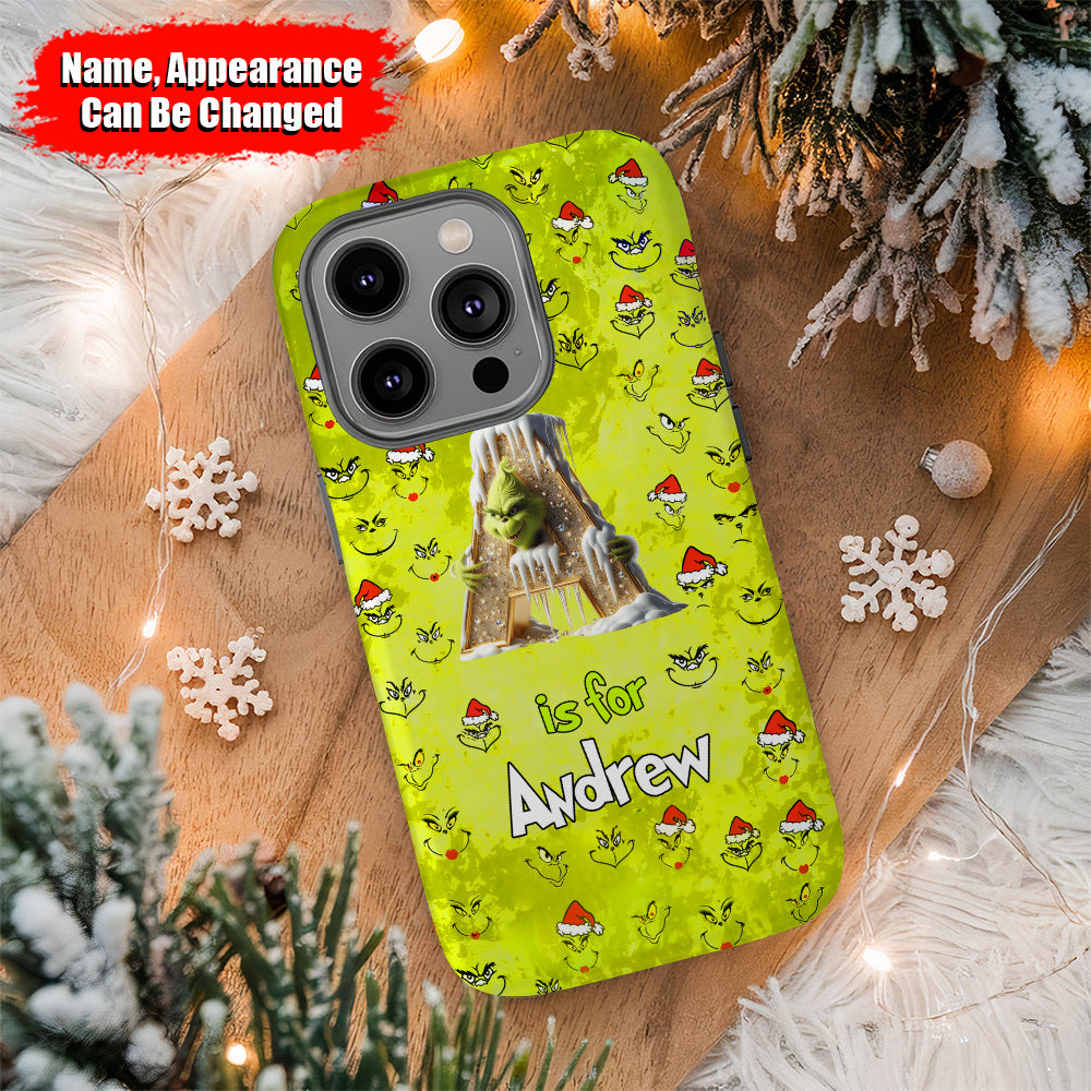 Green Alphabet - Personalized Phone Case 05nath281124