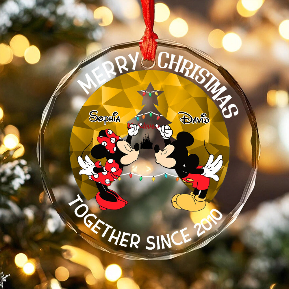 Mouse Couple Christmas  -  Personalized Ornament 05naqg061124