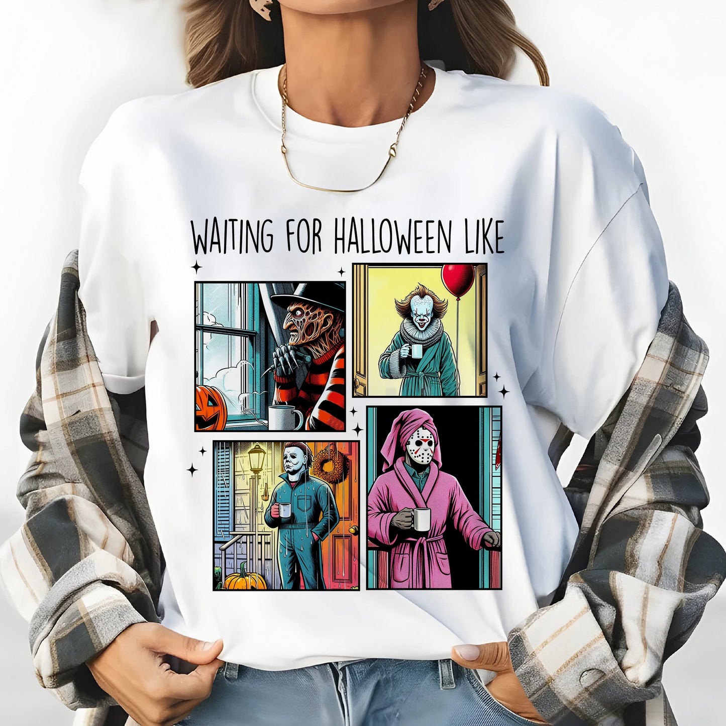 Waiting For Halloween Like - Personalized Unisex T-Shirt, Hoodie, Sweatshirt - Halloween Gift