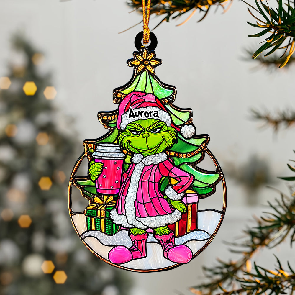 Grinchy Green Lady - Personalized Ornament 05nath071124