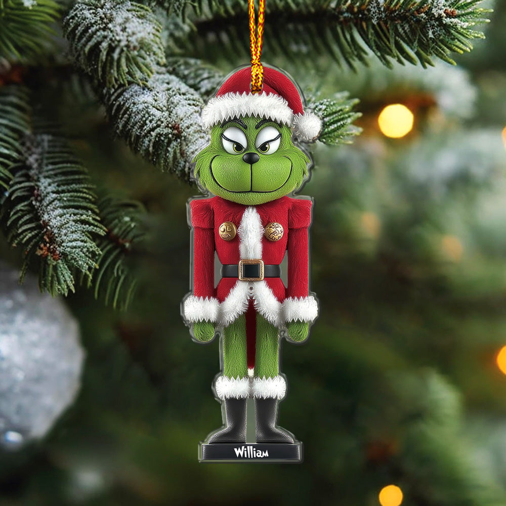 Grinchy Cracker - Personalized Stole Christmas Ornament 08naqg151124