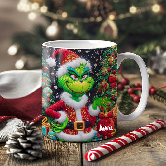 Any Name - Christmas Grinchh Accent Mug