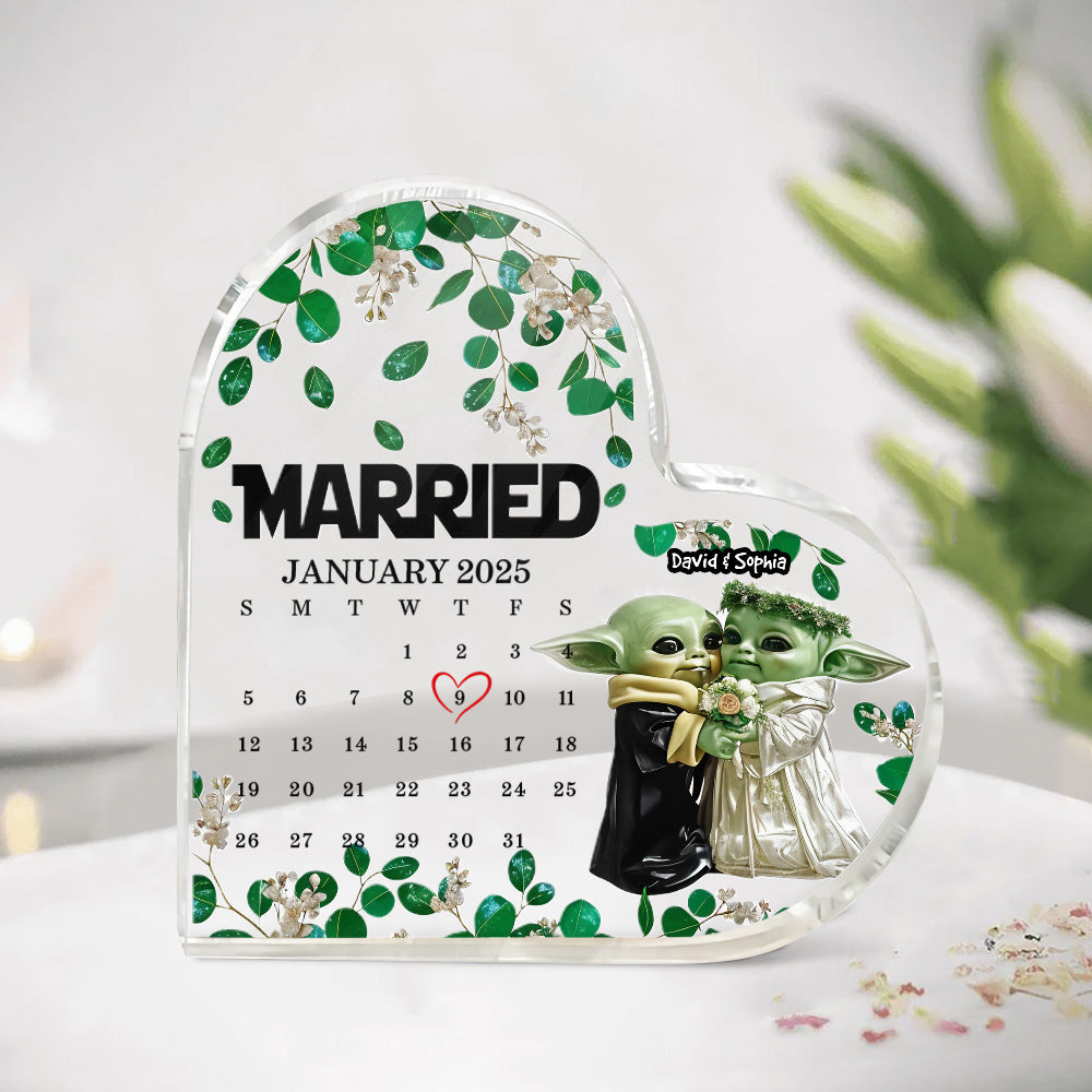 Married Calendar - Personalized The Force Custom Shaped Acrylic Plaque 14nath131224