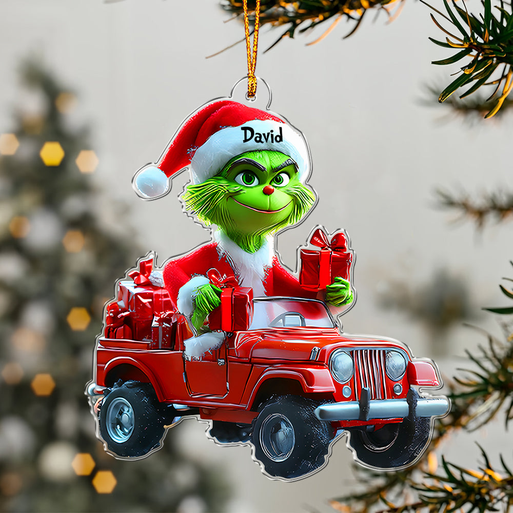 Grinchmas Red Truck - Personalized Ornament 03nath221124