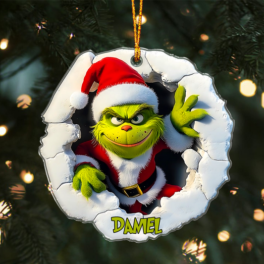 Stole Green Jeep - Personalized Stole Christmas Ornament