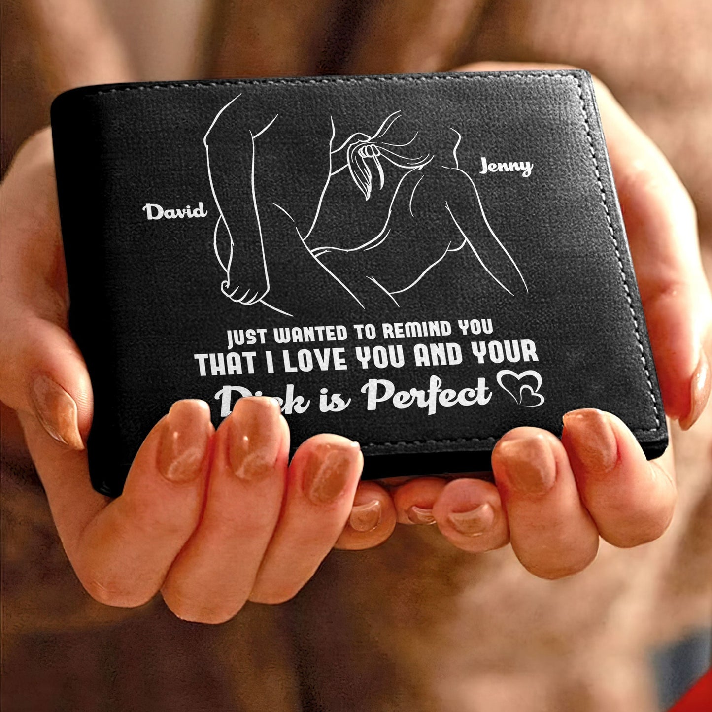 Personalized Gifts For Couple PU Leather Wallet