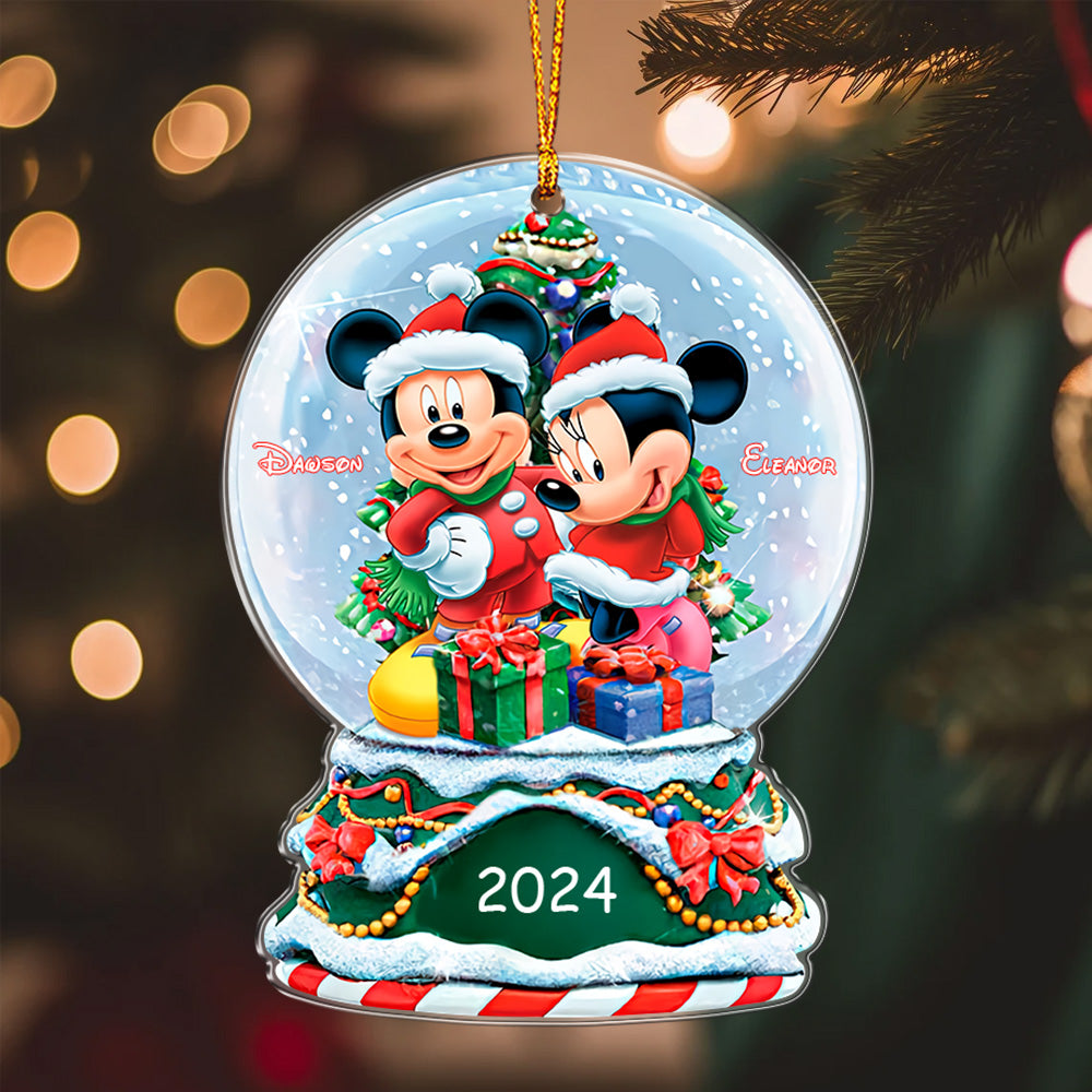 Magic Couple Christmas - Personalized Christmas Mouse Transparent Ornament 04nath051124