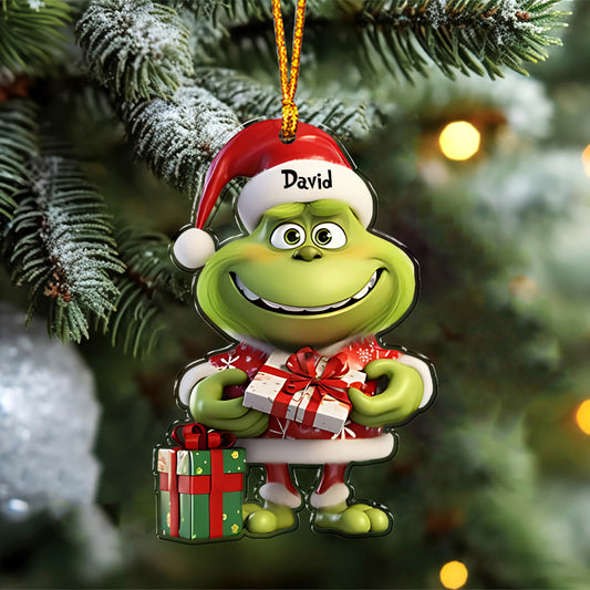 Merry Grinchmas - Personalized Stole Christmas Ornament