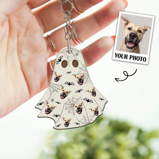 Personalized Halloween Spooky Ghost Keychain