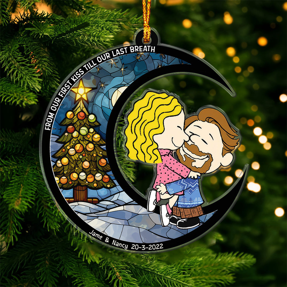 From Our First Kiss Till Our Last Breath - Personalized Ornament 01naqg061124