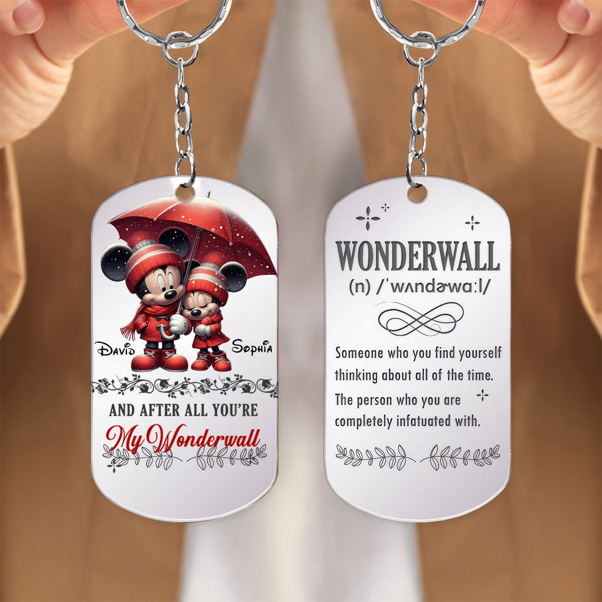 You're My Wonderwall - Personalized Stainless Steel Engraved Keychain 07naqg161224