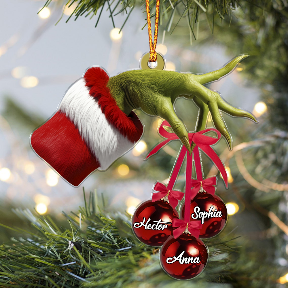 Merry Grinchmas - Personalized Family Ornament