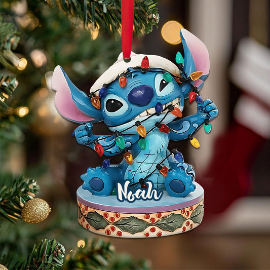 Merry Stitchmas - Personalized Ohana Car Ornament 02naqg221024