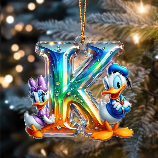 Custom Alphabet Letter Gifts For Couple Acrylic ornament Christmas