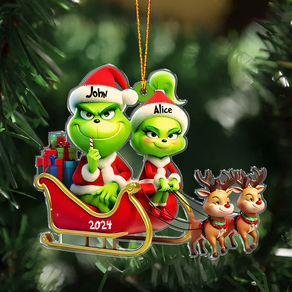 Grinchmas Couple  - Personalized Ornament 04nath261124