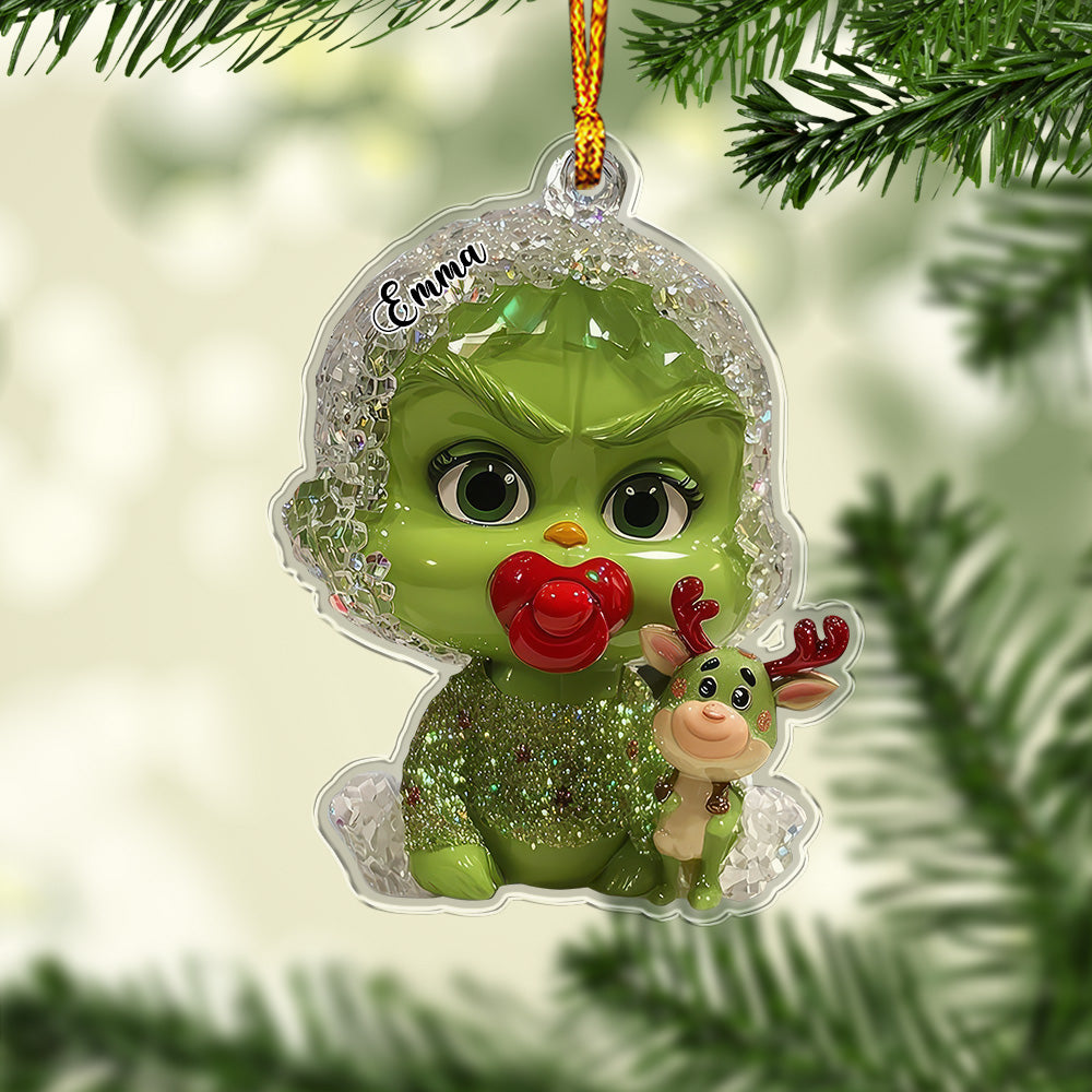 Merry Grinchmas - Personalized Stole Christmas Ornament 07naqg151124