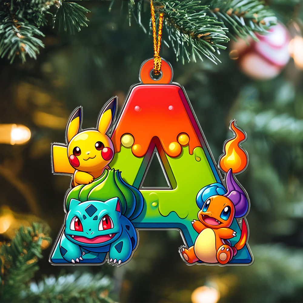 Cute Anime Creatures - Personalized Alphabet Ornaments