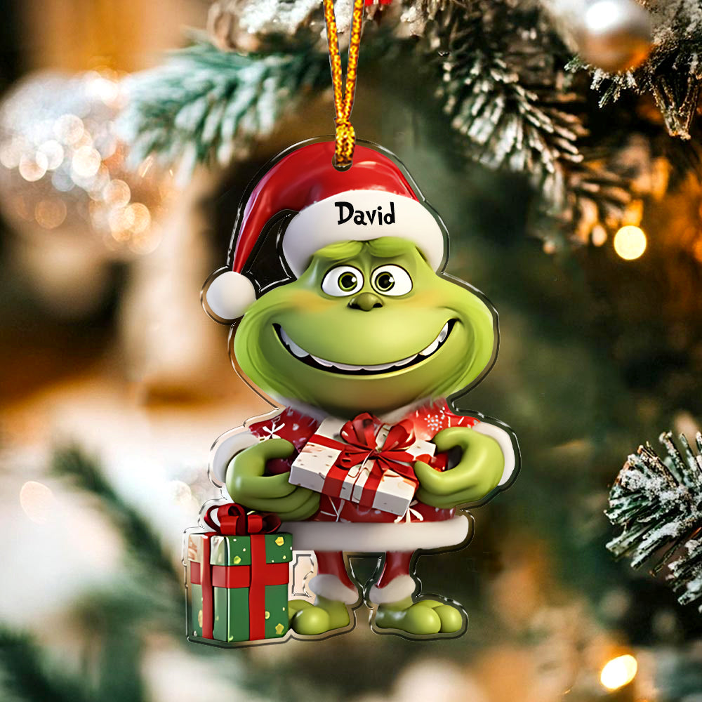 Merry Grinchmas - Personalized Stole Christmas Ornament