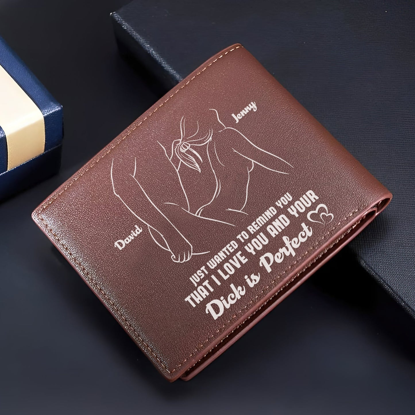 Personalized Gifts For Couple PU Leather Wallet