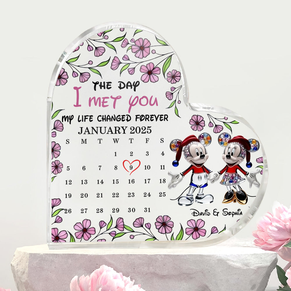 The Day I Met You - Personalized Mouse Custom Shaped Acrylic Plaque 03nath101224