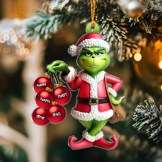 Love My Family - Personalized Stole Christmas Transparent Ornament 03nath011124