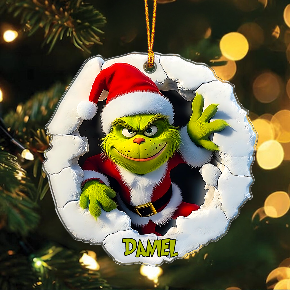 Stole Green Jeep - Personalized Stole Christmas Ornament