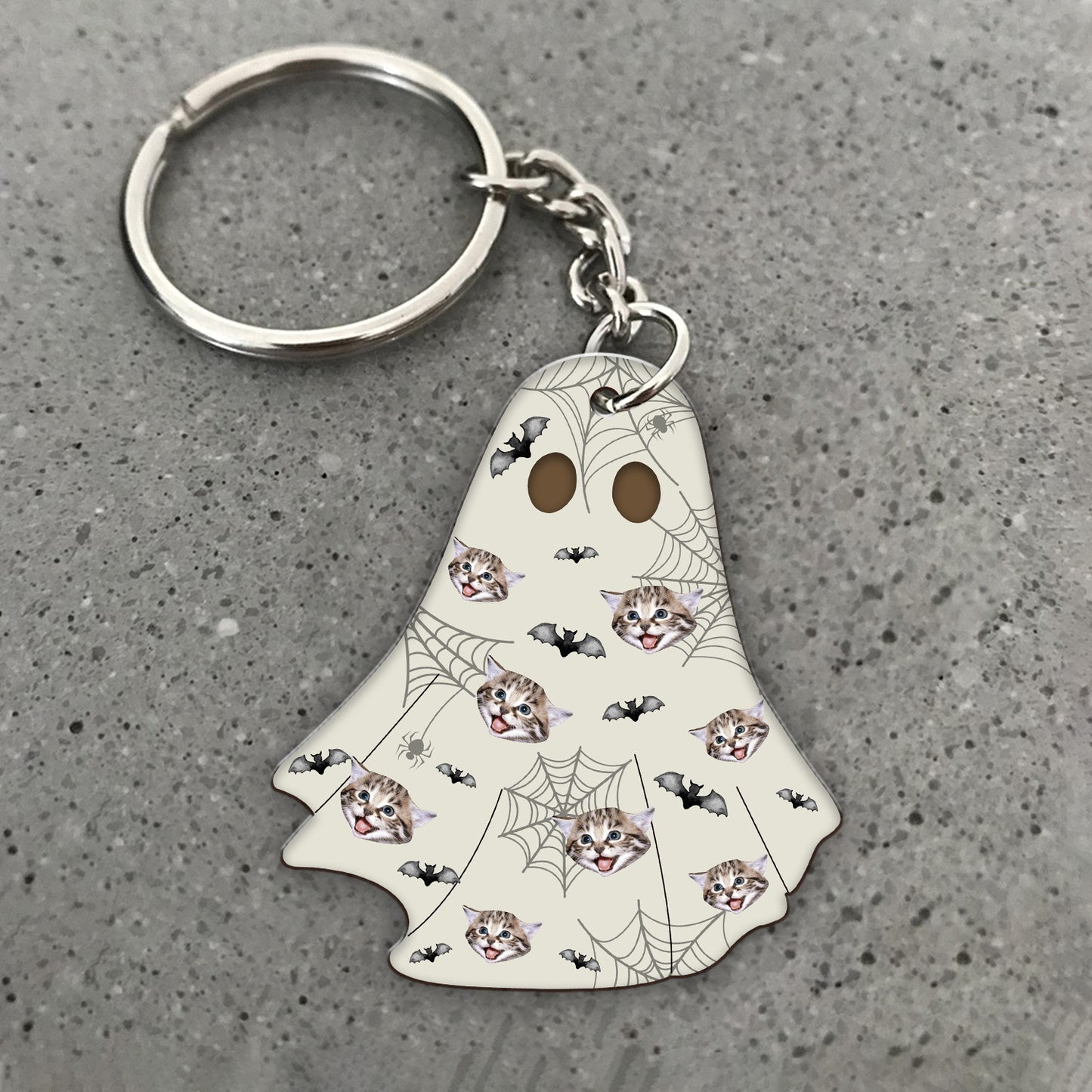 Personalized Halloween Spooky Ghost Keychain