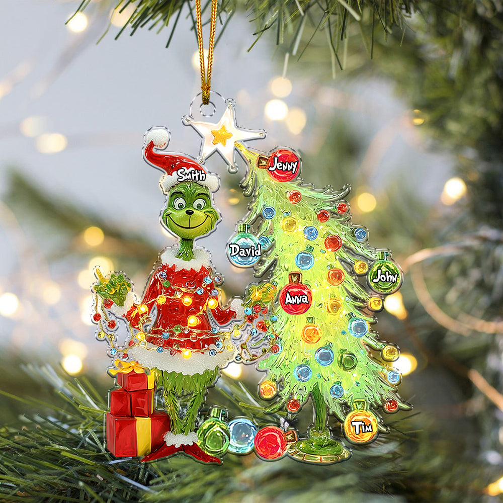 Merry Grinchmas Gifts For Family, Friends, Coworkers - Personalized Ornament 05nami301124