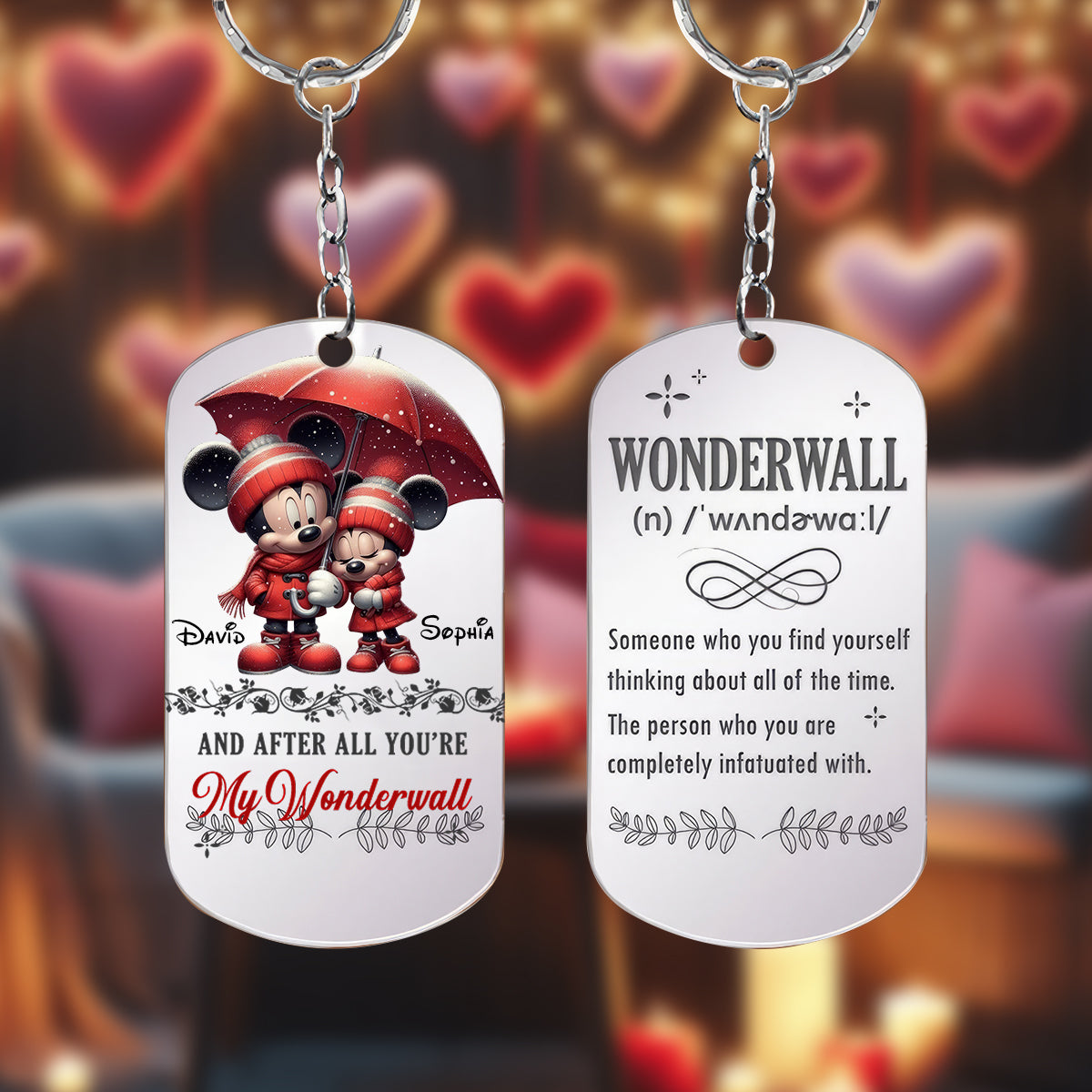 You're My Wonderwall - Personalized Stainless Steel Engraved Keychain 07naqg161224