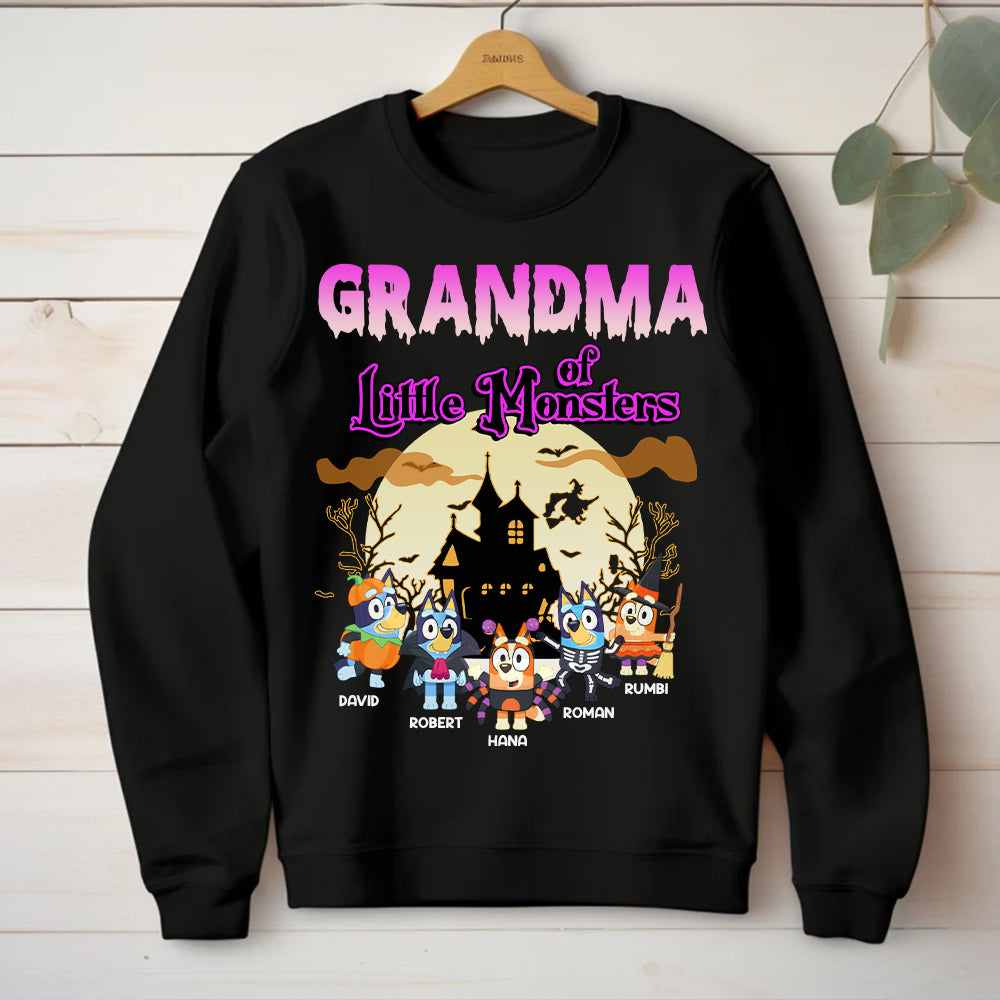 Grandma of Little Monster - Cartoon Dog Family Halloween - Personalized Shirt