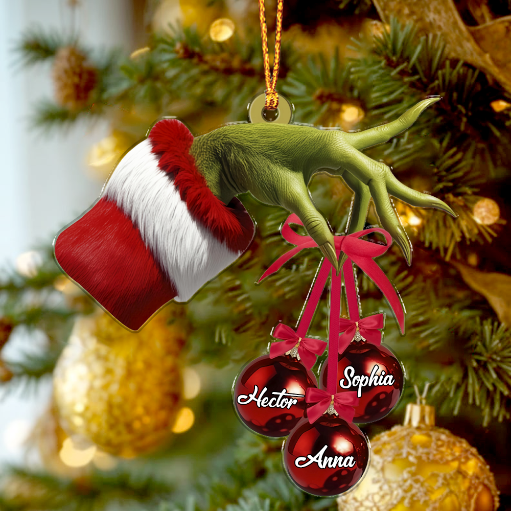 Merry Grinchmas - Personalized Family Ornament