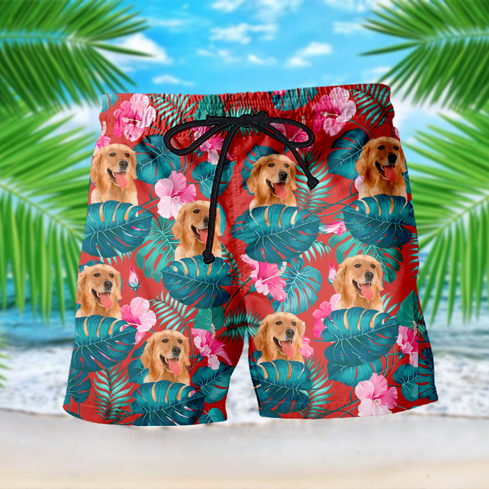 Upload Photo Dog Men's Beach Short