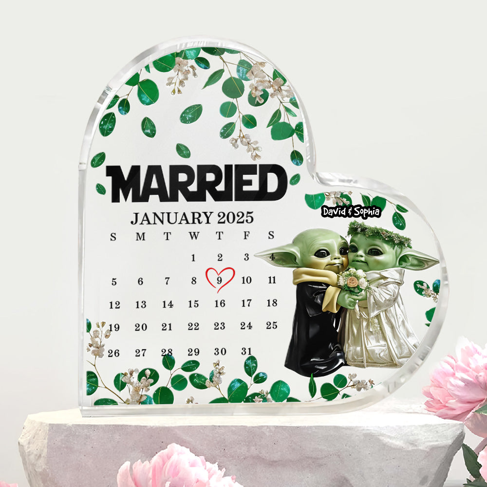 Married Calendar - Personalized The Force Custom Shaped Acrylic Plaque 14nath131224