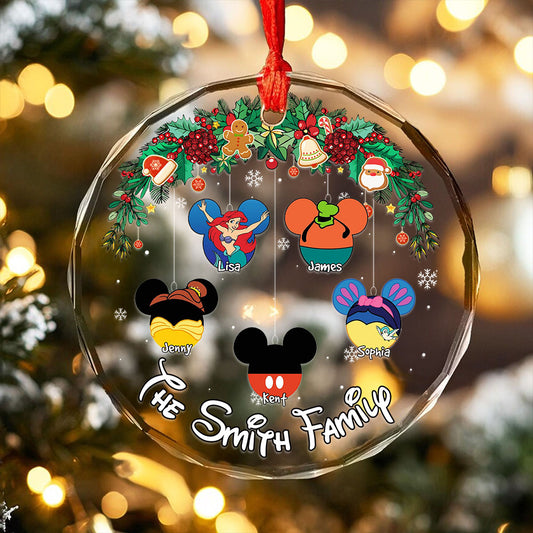 Family Ornament - Kids Mouse Ears - Personalized Gifts For Family