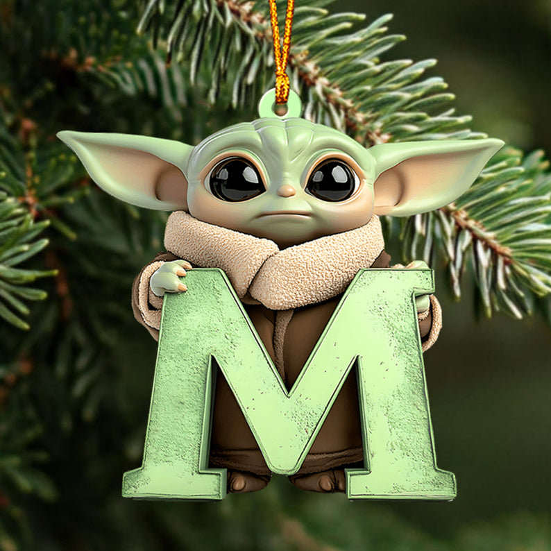 Cute Baby Letter - Personalized The Force Ornament