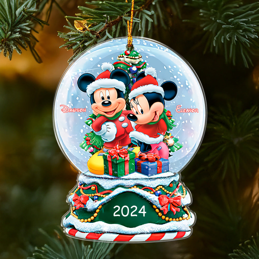 Magic Couple Christmas - Personalized Christmas Mouse Transparent Ornament 04nath051124