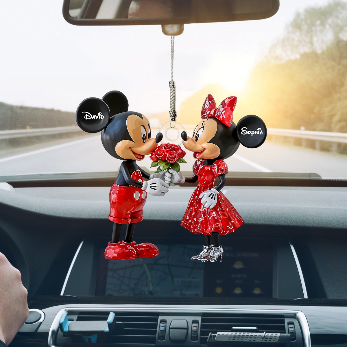 Cute Mouse Couple - Personalized Mouse Car Ornament 08nath101224