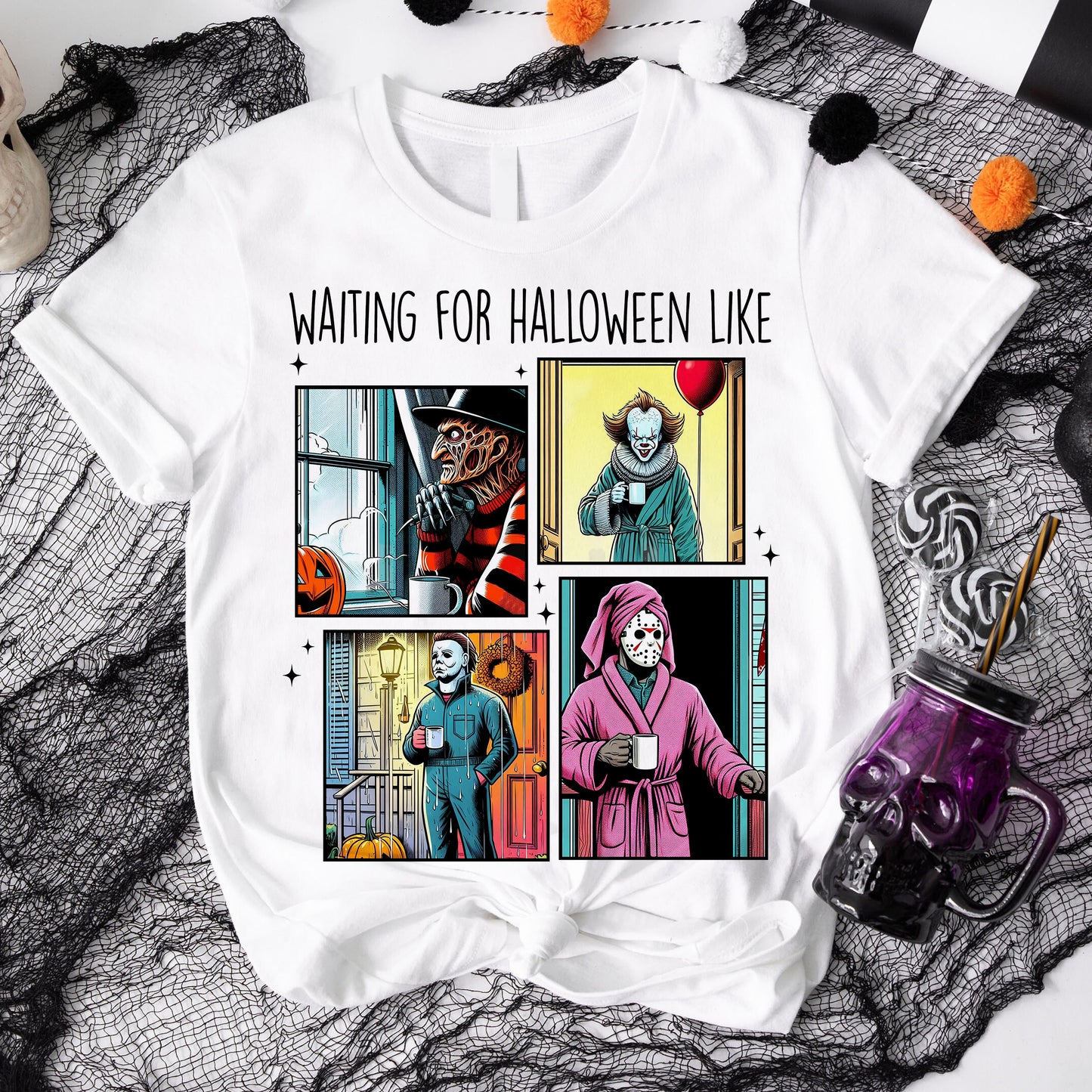 Waiting For Halloween Like - Personalized Unisex T-Shirt, Hoodie, Sweatshirt - Halloween Gift