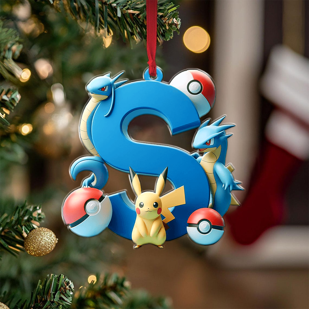 Cute Monster Letter - Personalized Monster Trainer Ornament