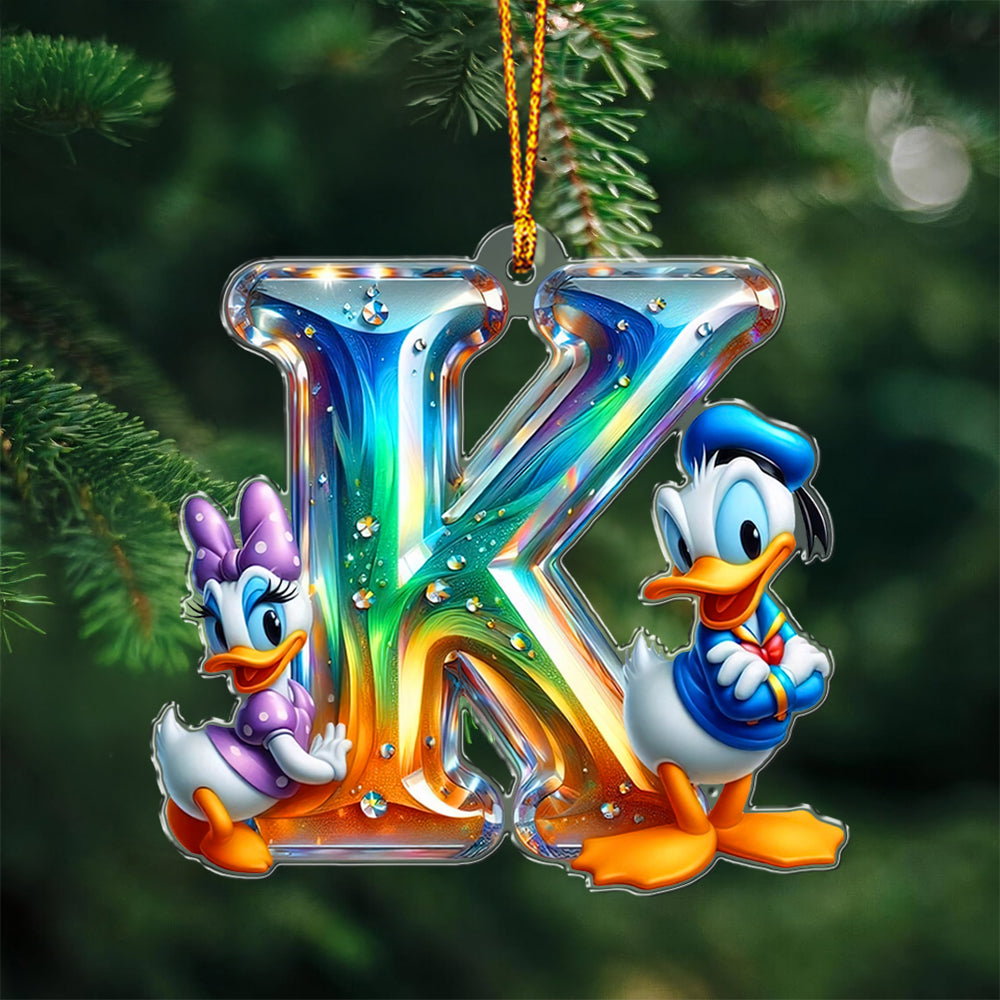 Custom Alphabet Letter Gifts For Couple Acrylic ornament Christmas