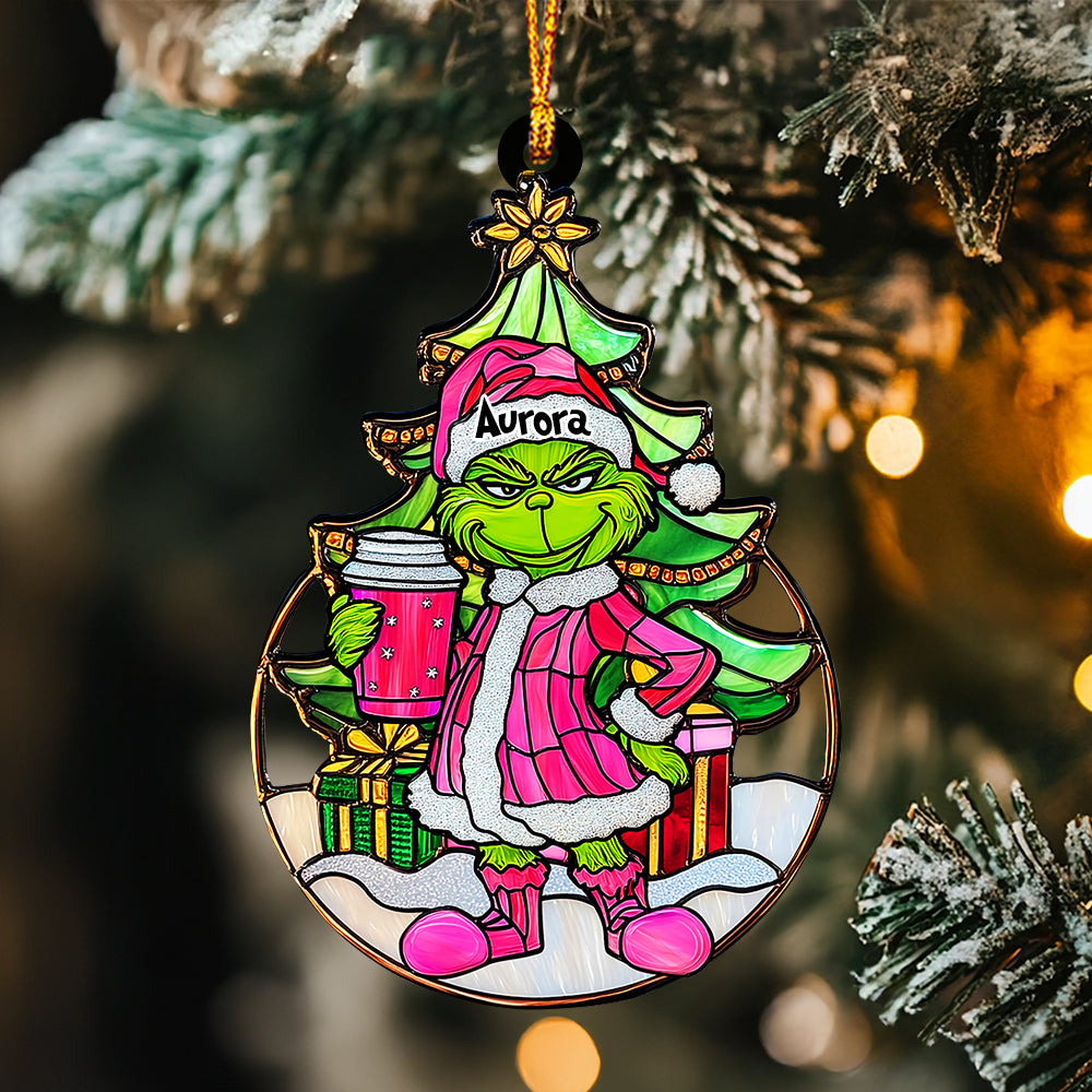 Grinchy Green Lady - Personalized Ornament 05nath071124