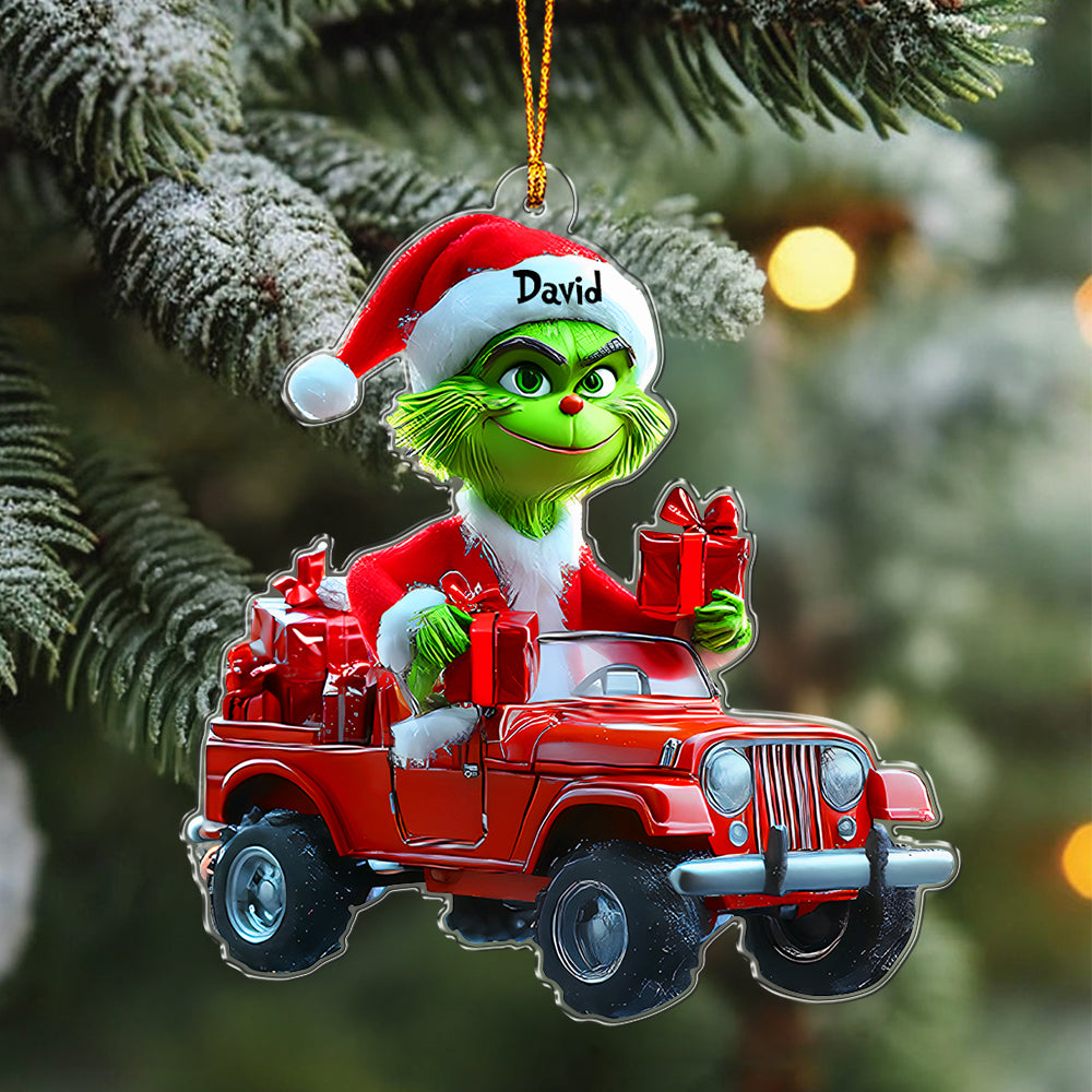 Grinchmas Red Truck - Personalized Ornament 03nath221124