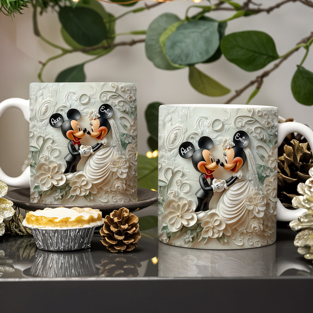 Cute Mouse Married Couple - Personalized Mouse Coffee Mug 12naqg131224