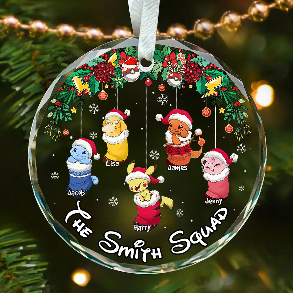 Stocking Family Ornament - Game Mascot Kids - Personalized Gifts For Game Family