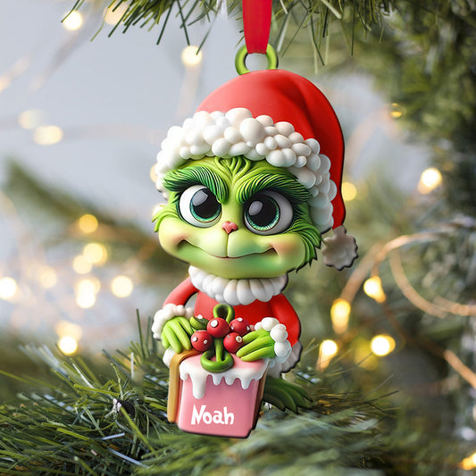 Merry Grinchmas - Personalized Christmas Custom Shaped Ornament