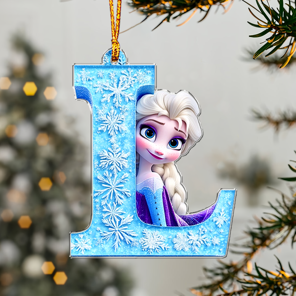 Fronzen Letter Ornament - Personalized Ornament