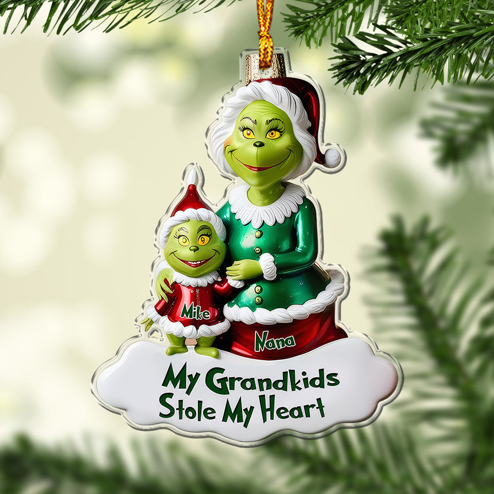 My Grandkids Stole My Heart - Personalized Grandma Ornament