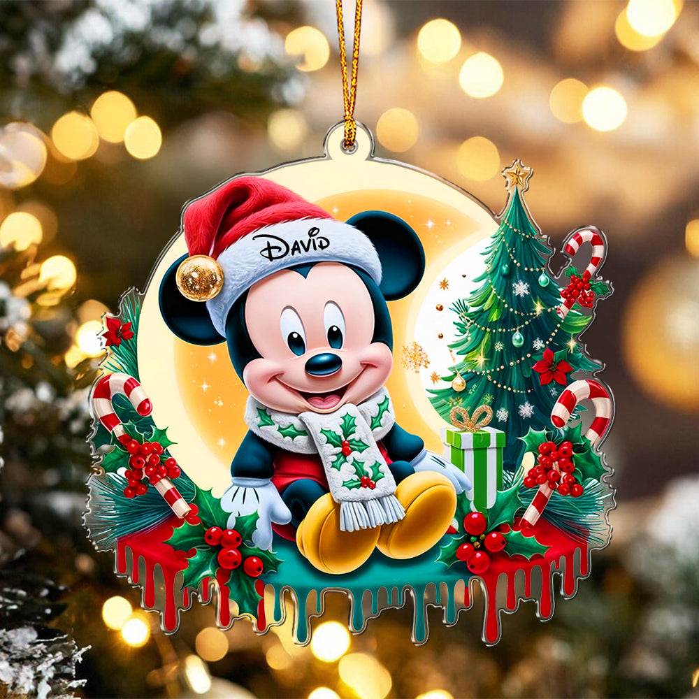 Personalized Xmas Mouse Ornament 03naqg291124