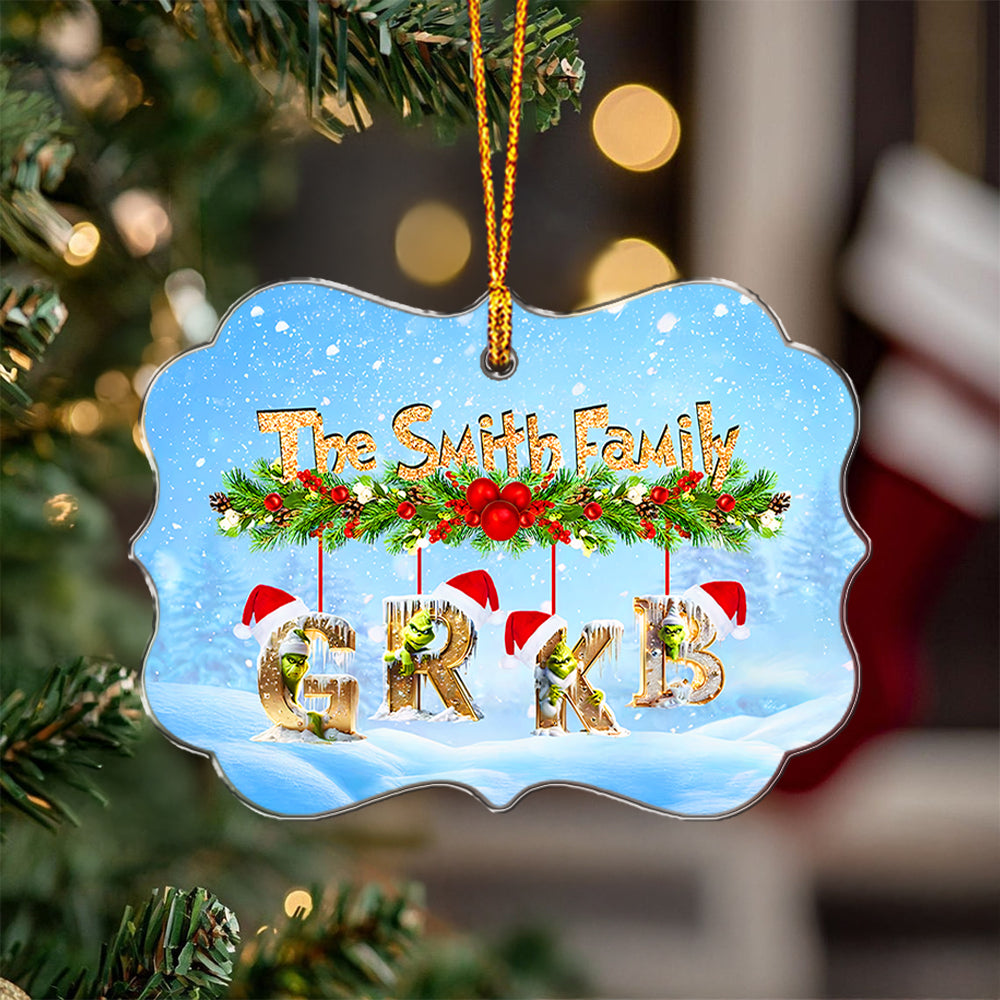 Custom Alphabet - Personalized Family Christmas Ornament 08nath201124