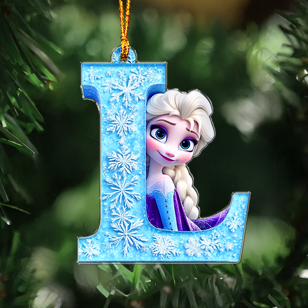 Fronzen Letter Ornament - Personalized Ornament